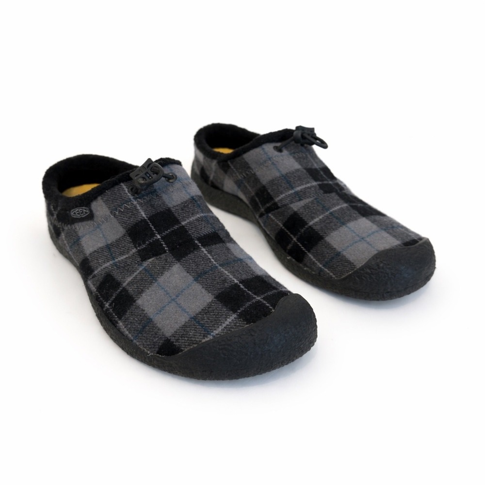 KEEN Howser IIl Grey Black Plaid Fleece Lined Slip-on Shoes Womens 7.5 1025542 - Picture 2 of 8